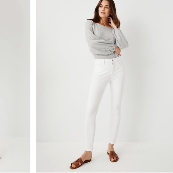 Ann Taylor Denim - Ann Taylor the Skinny mid rise jeans white